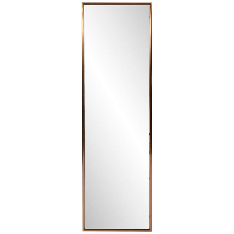 Image 2 Yorkville Brushed Brass 18" x 60" Floor Mirror