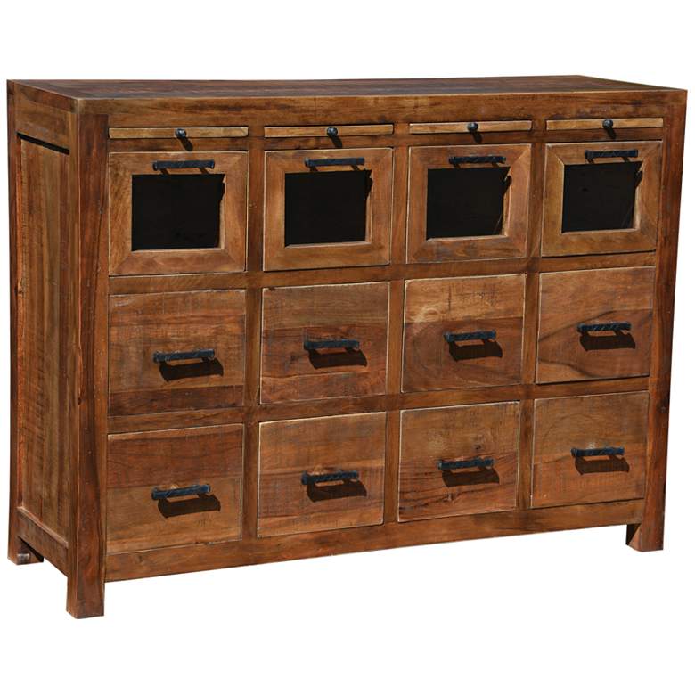 Image 1 Yosemite Home Decor Woodgrain Craftsman 12-Drawer Cabinet