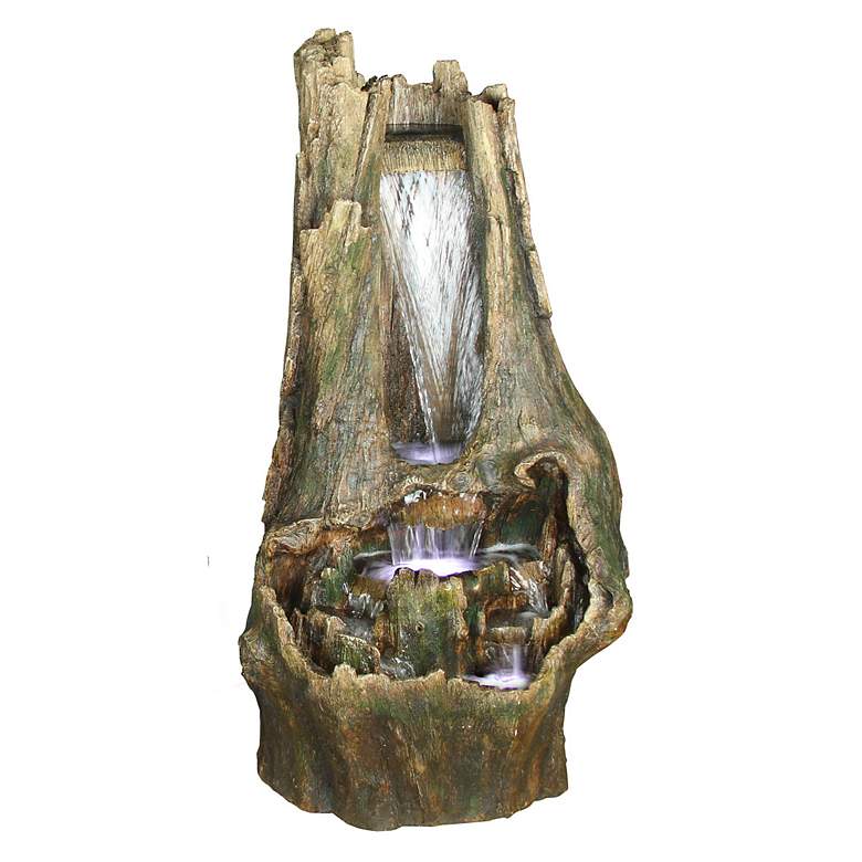 Image 1 Yosemite LED 3-Tier Tree Trunk Drop Fountain