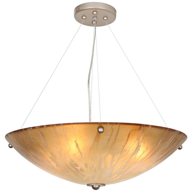 Image 1 You Will Remember 21 inch Wide Autumn Wood Silver Pendant Light