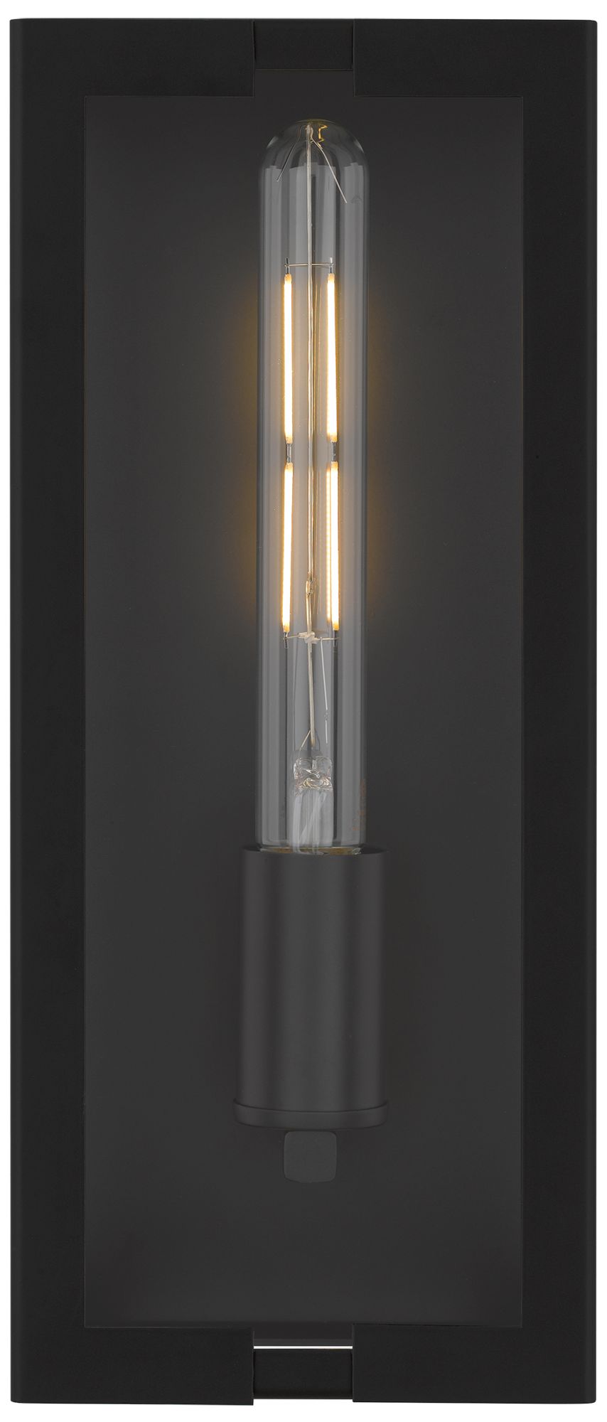 Image 3 Young 1-Light Matte Black Outdoor Wall Lantern more views