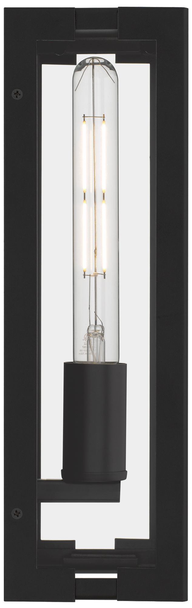 Image 4 Young 1-Light Matte Black Outdoor Wall Lantern more views