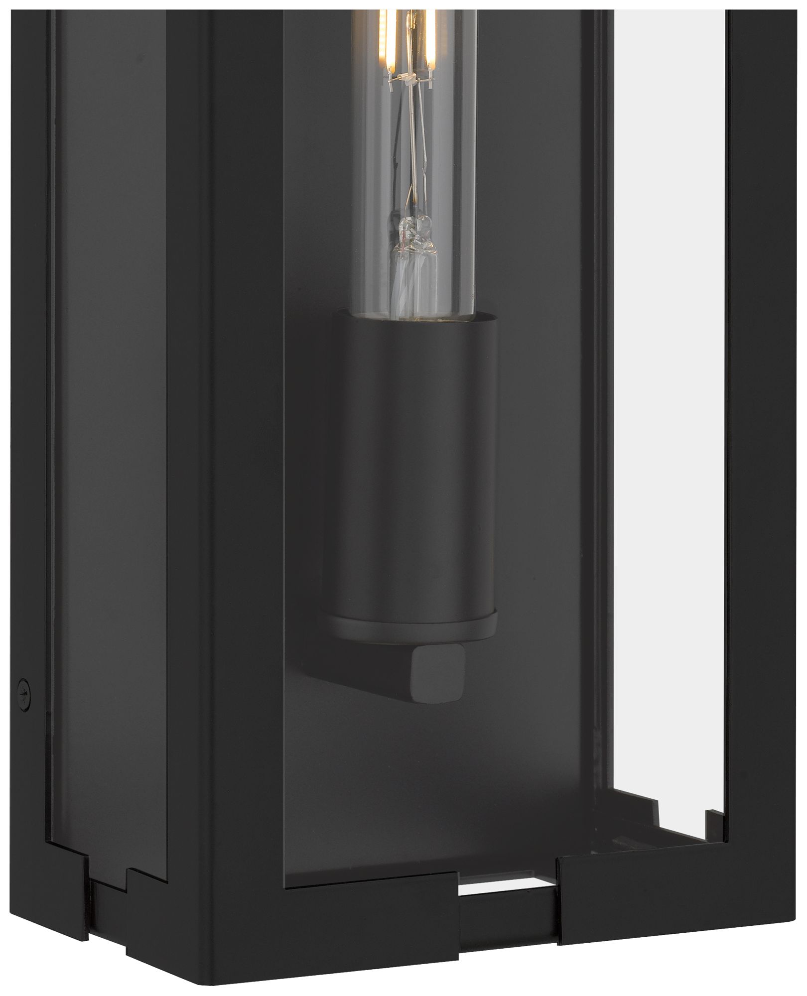 Image 5 Young 1-Light Matte Black Outdoor Wall Lantern more views