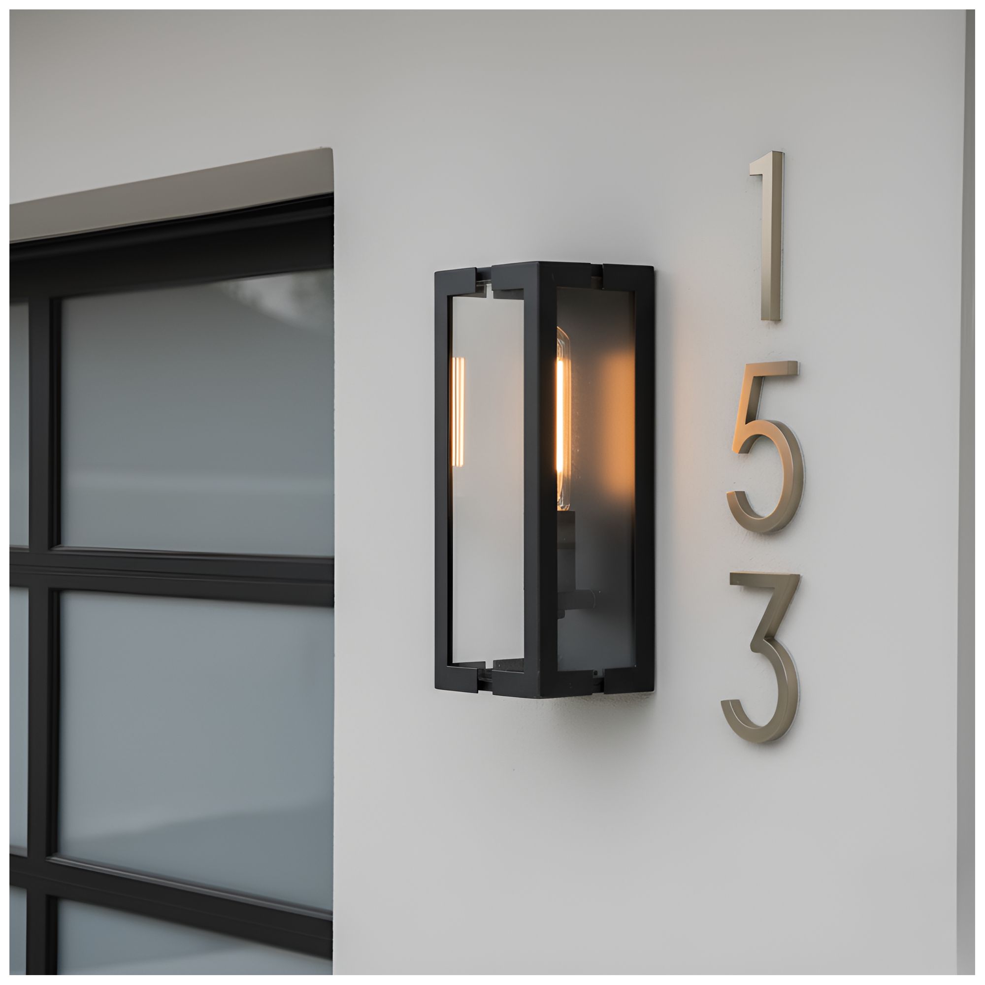 Image 7 Young 1-Light Matte Black Outdoor Wall Lantern more views