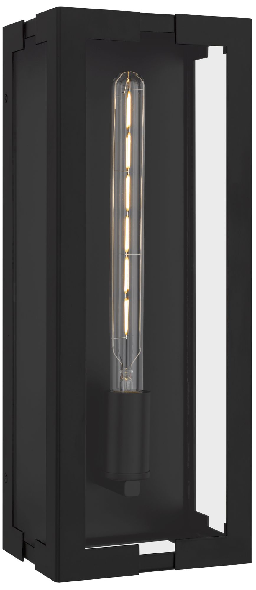 Young 1-Light Matte Black Outdoor Wall Lantern