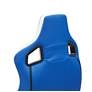 Young Blue White Faux Leather Adjustable Swivel Gaming Chair