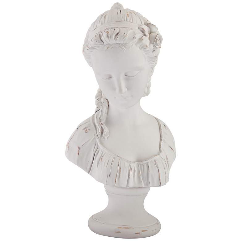 Image 1 Young Girl 11 3/4 inch High Antique Style Bust Statue