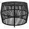 Ysar 21 3/4" Wide Black Wicker Round Outdoor Side Table