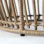6_Ysar 21 3/4" Wide Natural Wicker Round Outdoor Side Table more views
