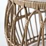 7_Ysar 21 3/4" Wide Natural Wicker Round Outdoor Side Table more views