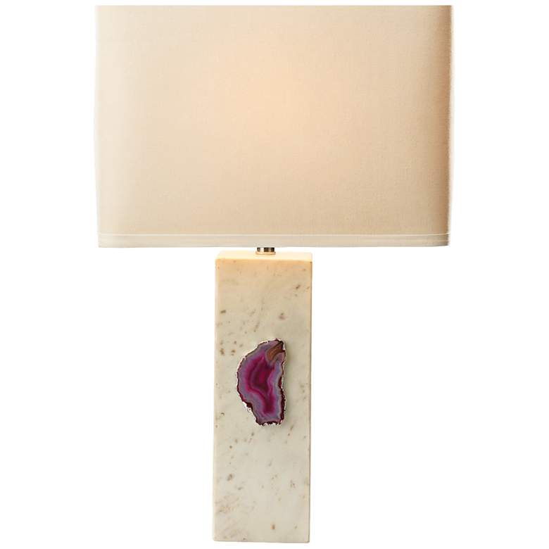 Image 1 Yucatan White and Pink Agate Table Lamp