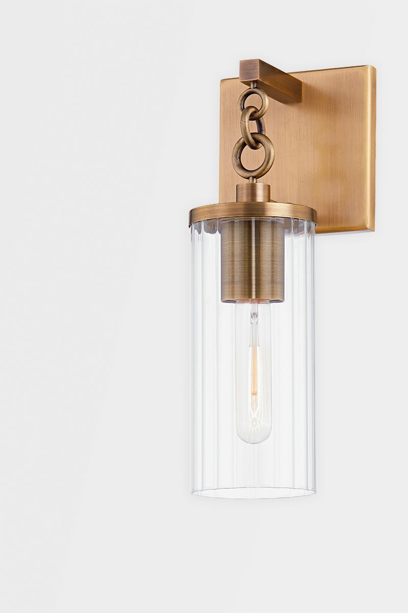 Troy Lighting Yucca Wall Sconce 1 Light Patina Brass