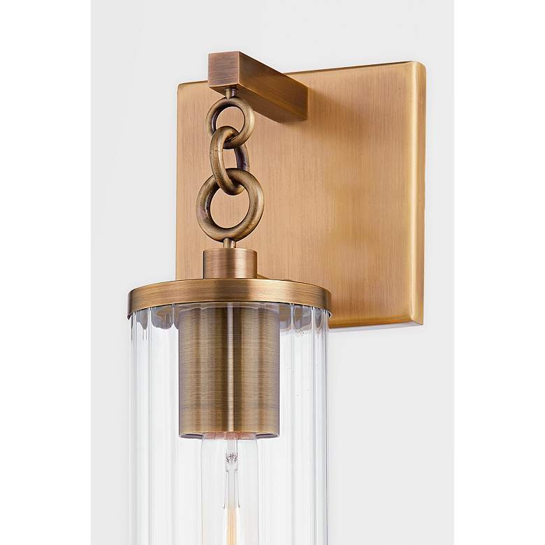 Image 3 Yucca 12 3/4" High Patina Brass Outdoor Wall Light more views
