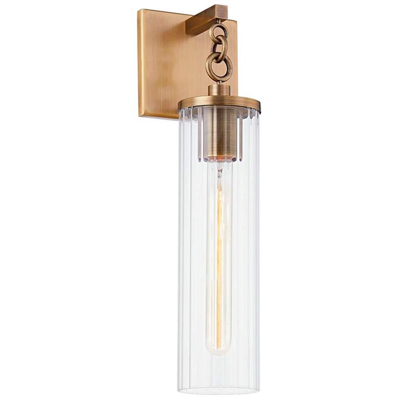 Image 1 Yucca 17 1/4" High Patina Brass Outdoor Wall Light