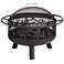 Yukon 30" Wide Forest Animal Steel Outdoor Fire Pit