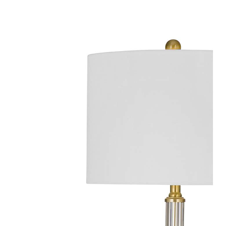 Image 2 Yukon 33" High Clear And Antique Brass Table Lamp more views