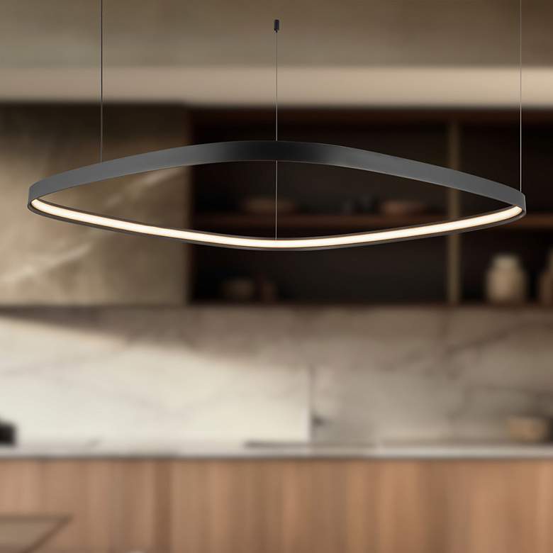Image 1 Yukon 39 1/4" Wide Urban Bronze LED Pendant Light