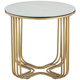 Image5 of Yuri Bronze Metal and Glass End Table more views