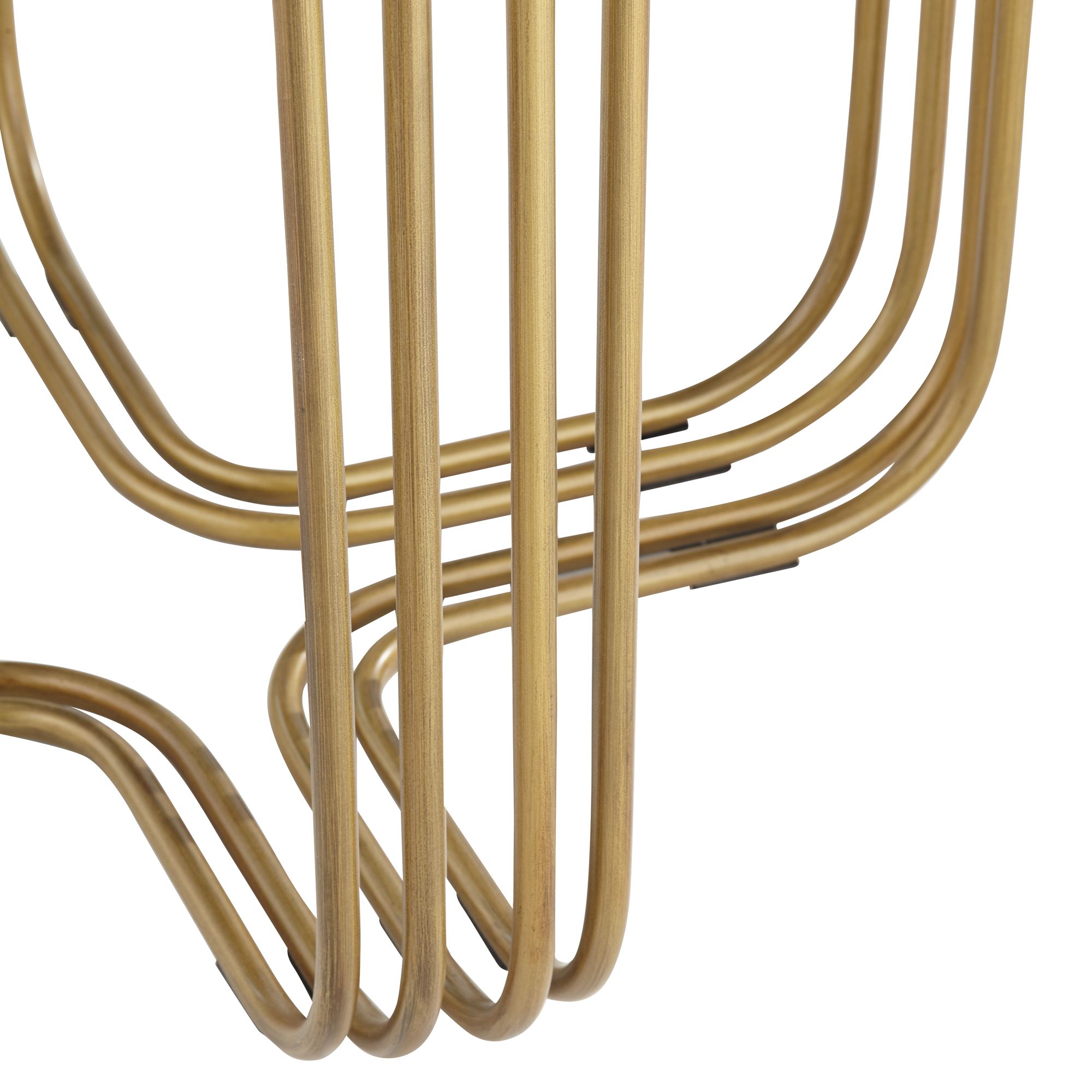Image 4 Yuri Soft Gold Metal and Glass End Table more views