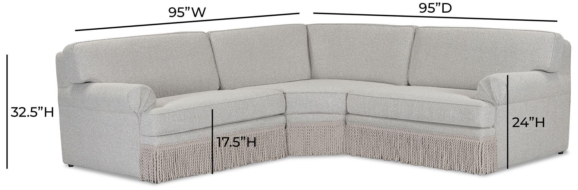 Image 6 Yvette Warm Grey Boucle 3-Piece L Sectional more views