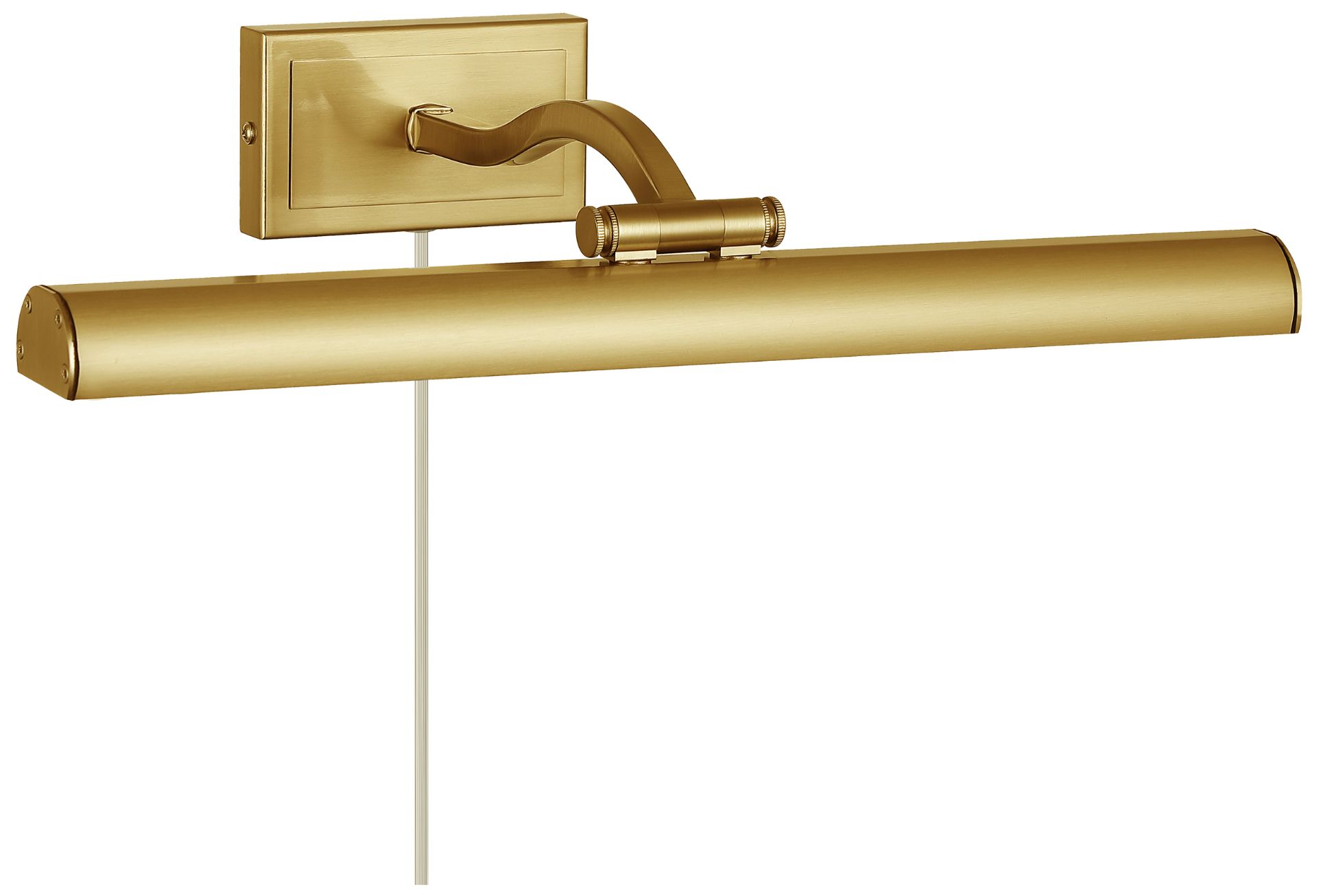 Image 4 Yvonne 16" Wide Aged Brass, Frosted LED Picture Light more views