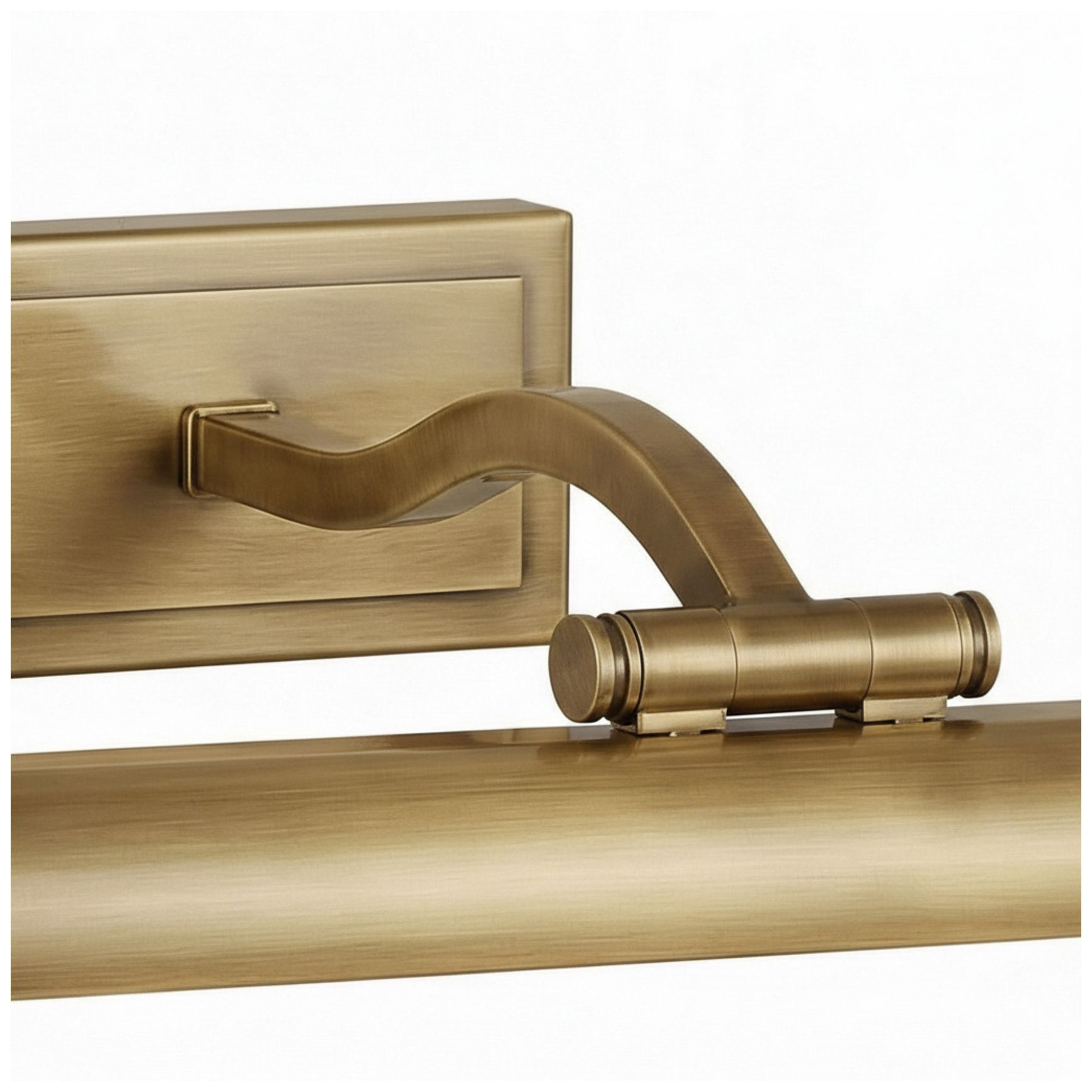 Image 5 Yvonne 16" Wide Aged Brass, Frosted LED Picture Light more views