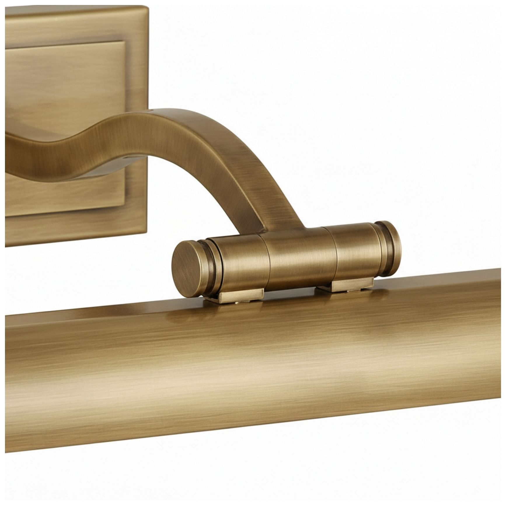 Image 6 Yvonne 16" Wide Aged Brass, Frosted LED Picture Light more views