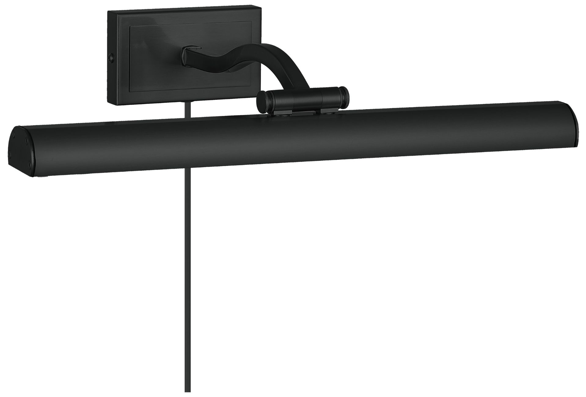 Image 4 Yvonne 16" Wide Matte Black, Frosted LED Picture Light more views