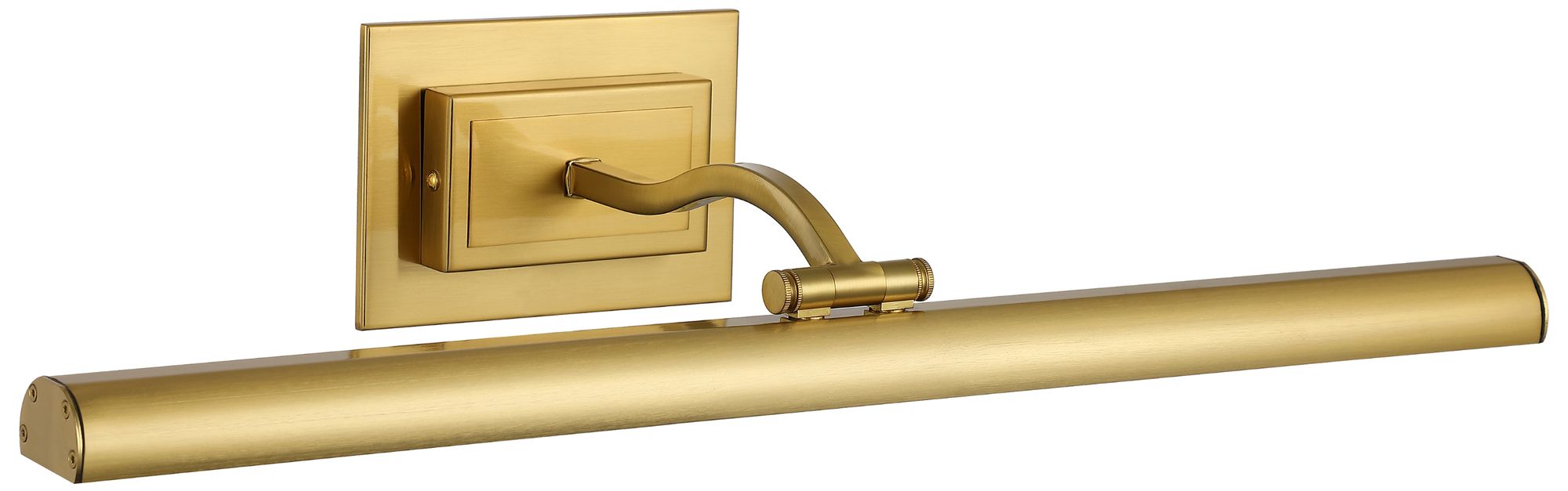 Image 3 Yvonne 24" Wide Aged Brass, Frosted LED Picture Light more views