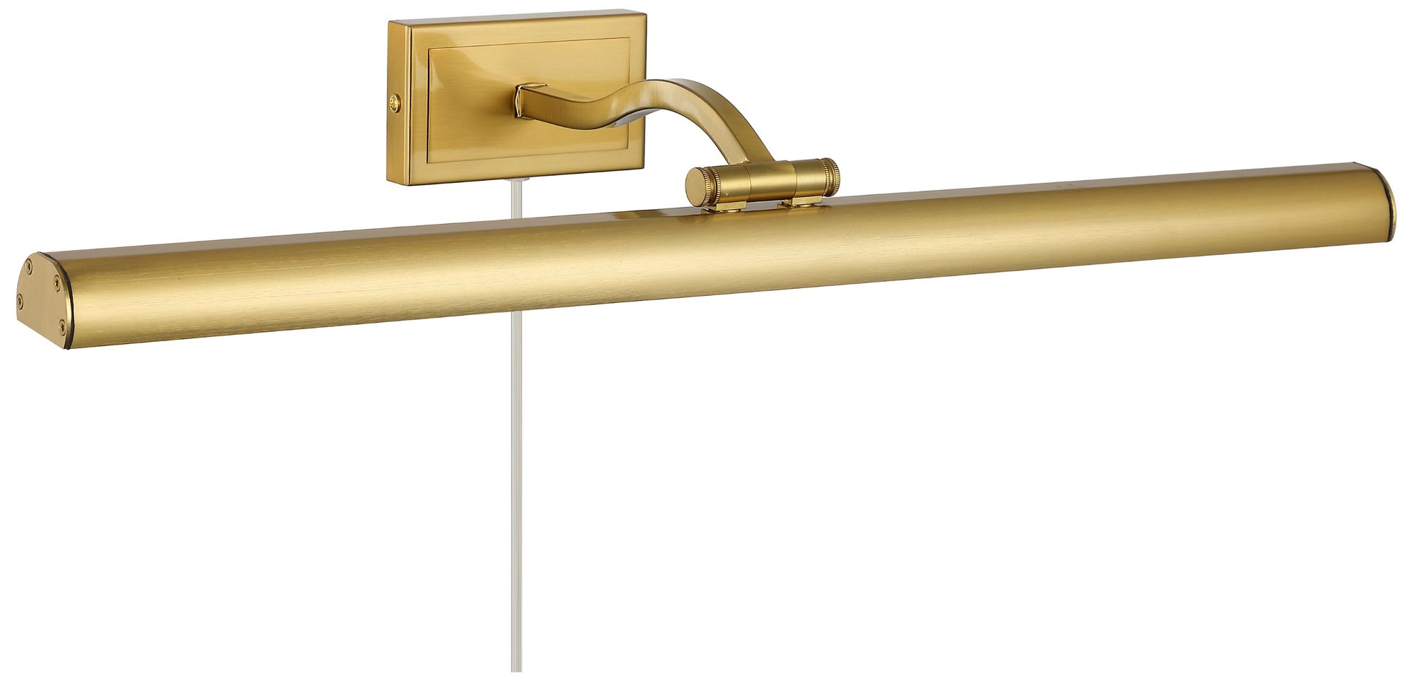 Image 4 Yvonne 24" Wide Aged Brass, Frosted LED Picture Light more views