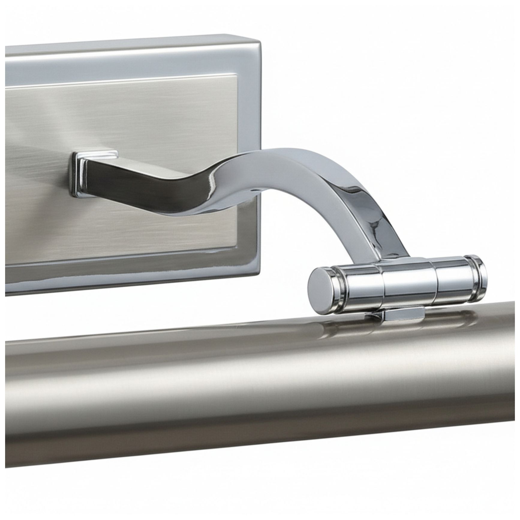 Image 6 Yvonne 24" Wide Satin Chrome, Frosted LED Picture Light more views