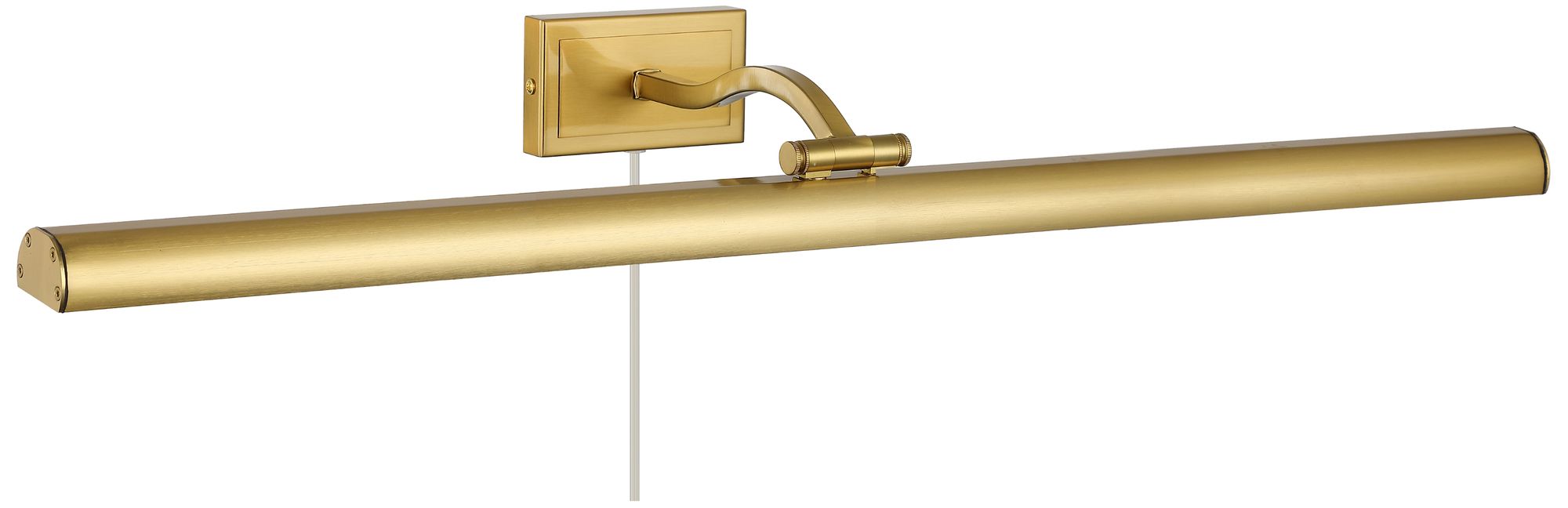 Image 4 Yvonne 32" Wide Aged Brass, Frosted LED Picture Light more views