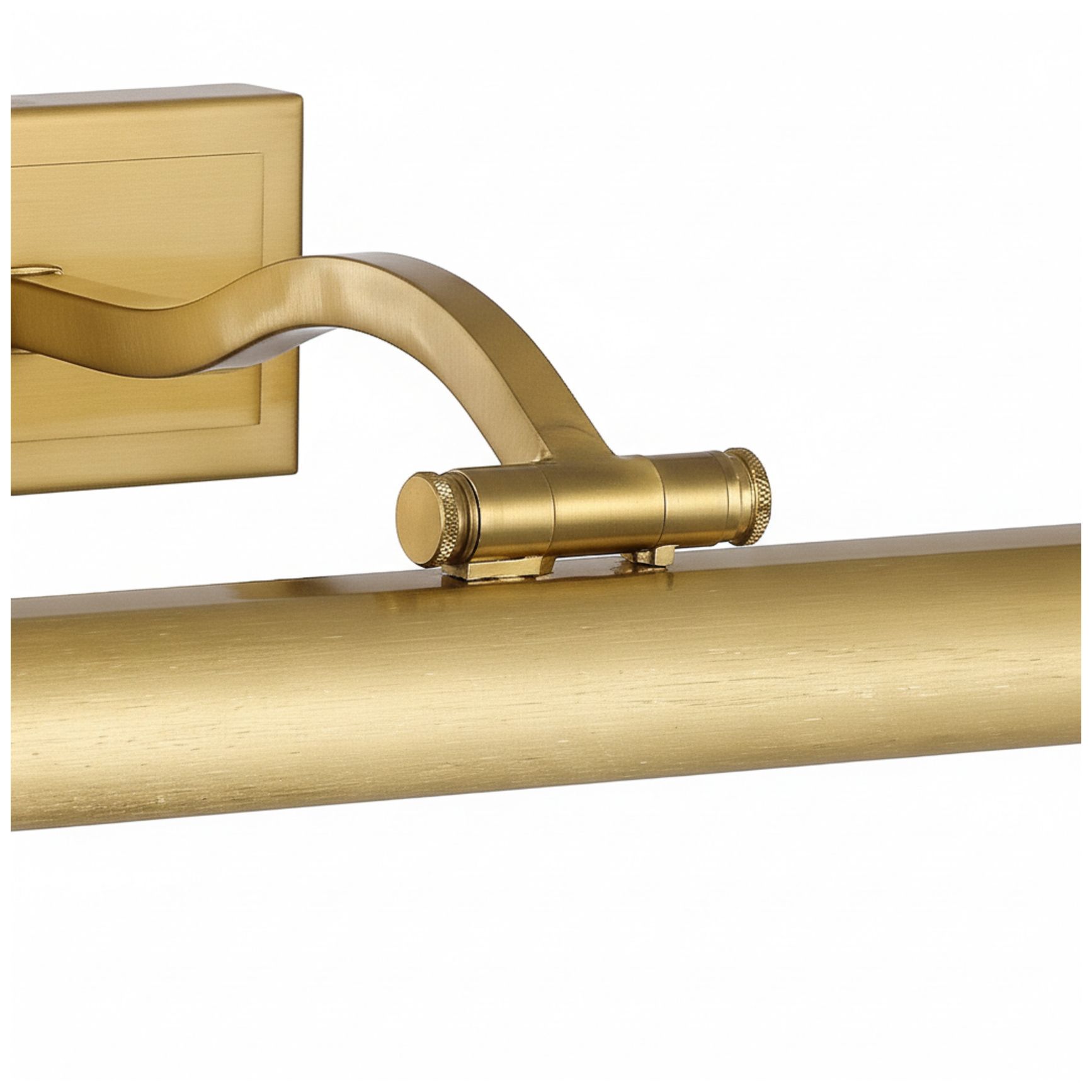 Image 5 Yvonne 32" Wide Aged Brass, Frosted LED Picture Light more views