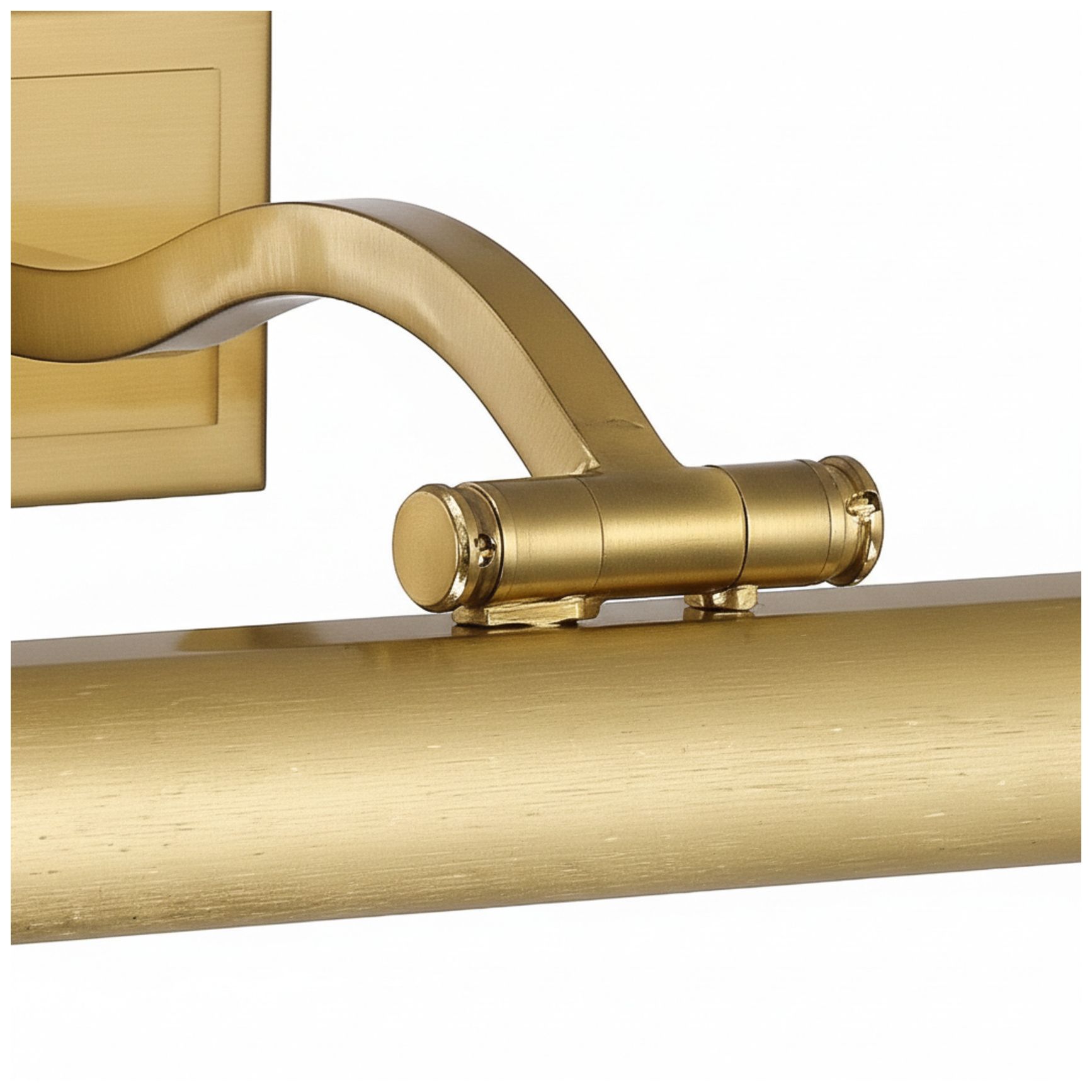 Image 6 Yvonne 32" Wide Aged Brass, Frosted LED Picture Light more views