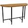 Yvonne 47 1/2"W Brown Seagrass Black Metal Console Table