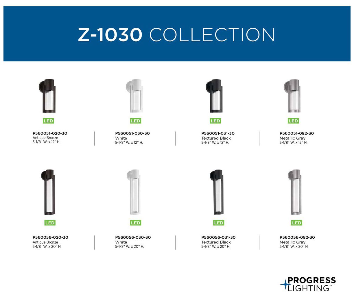 Z-1030 Collection 5" One-Light LED Medium Wall Lantern