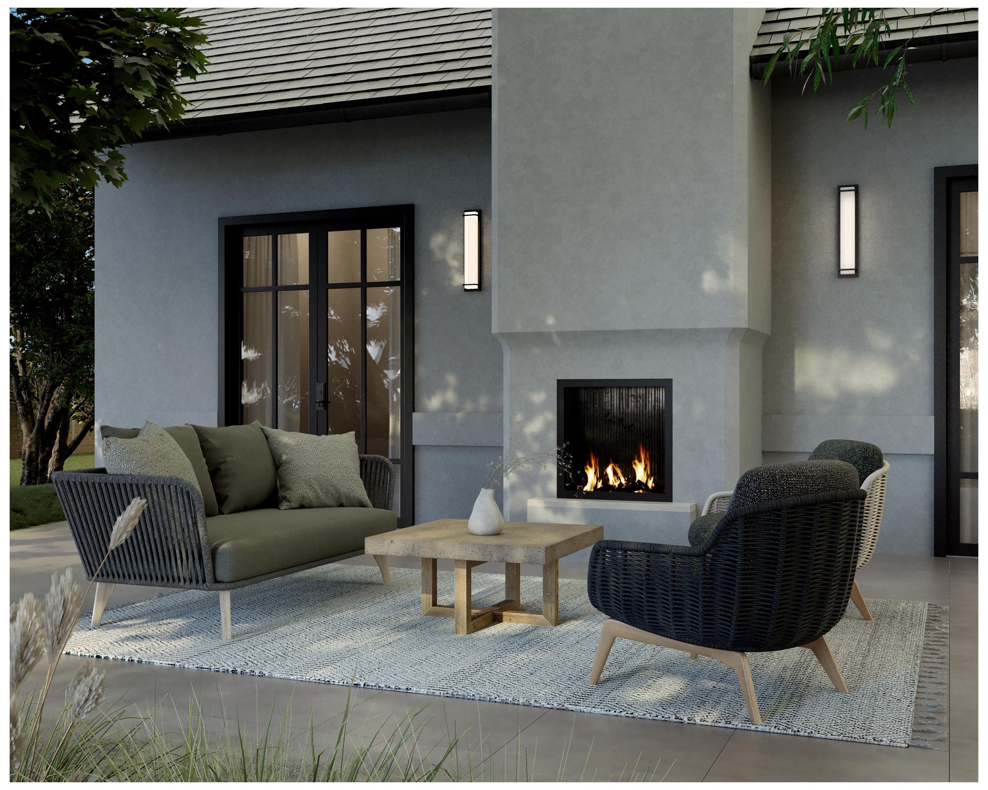 Image 3 Z-1080 LED Collection Two-Light Large LED Outdoor Sconce more views