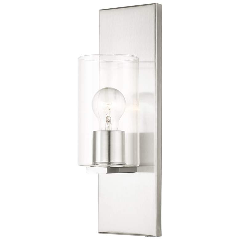 Image 1 Z&#252;rich 1 Light Brushed Nickel Wall Sconce