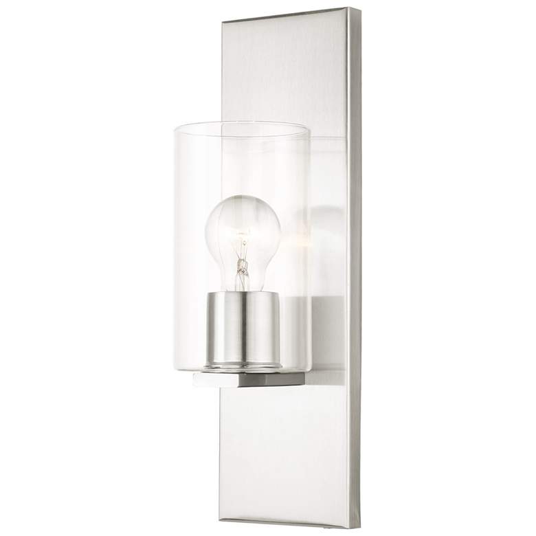 Image 1 Zürich 1 Light Brushed Nickel Wall Sconce
