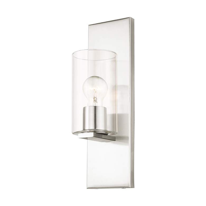 Image 5 Zürich 1 Light Brushed Nickel Wall Sconce more views