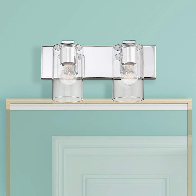 Image 1 Zürich 2 Light Polished Chrome Bath Vanity