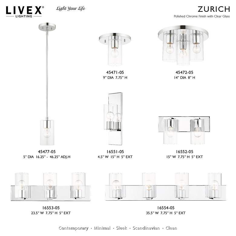 Image 3 Zürich 2 Light Polished Chrome Bath Vanity more views