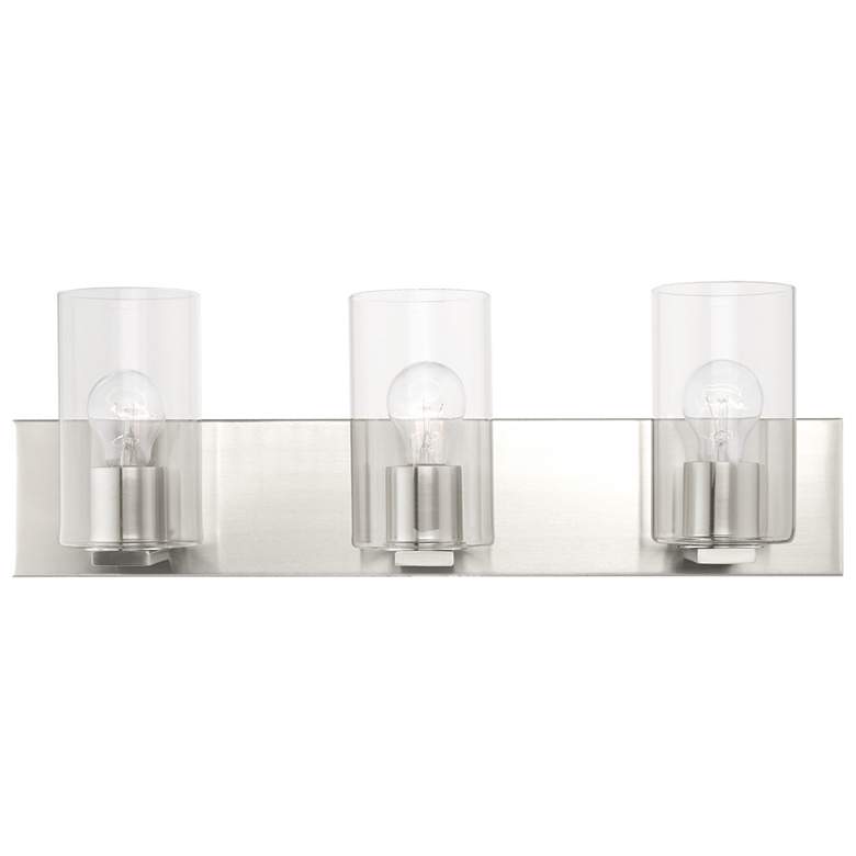 Image 1 Zürich 3 Light Brushed Nickel Bath Vanity