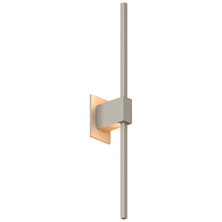 Image 2 Z-Bar 24 inch Wide Brushed Nickel Center-Mount LED Modern Wall Sconce more views