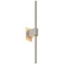 Z-Bar 24" Wide Brushed Nickel Center-Mount LED Modern Wall Sconce