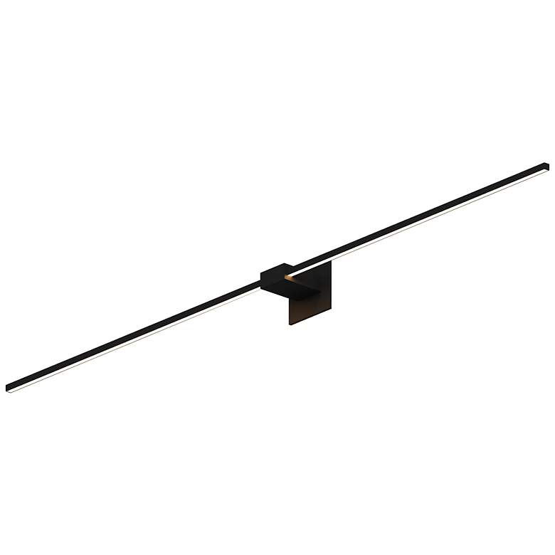 Image 1 Z-Bar 60 inch Wide Matte Black LED Wall Sconce/Bath Light