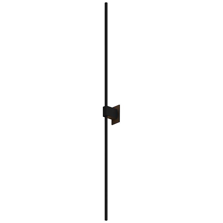 Image 2 Z-Bar 60 inch Wide Matte Black LED Wall Sconce/Bath Light more views