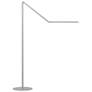 Z-Bar Brushed Nickel Metal LED Swing Arm Floor Lamp