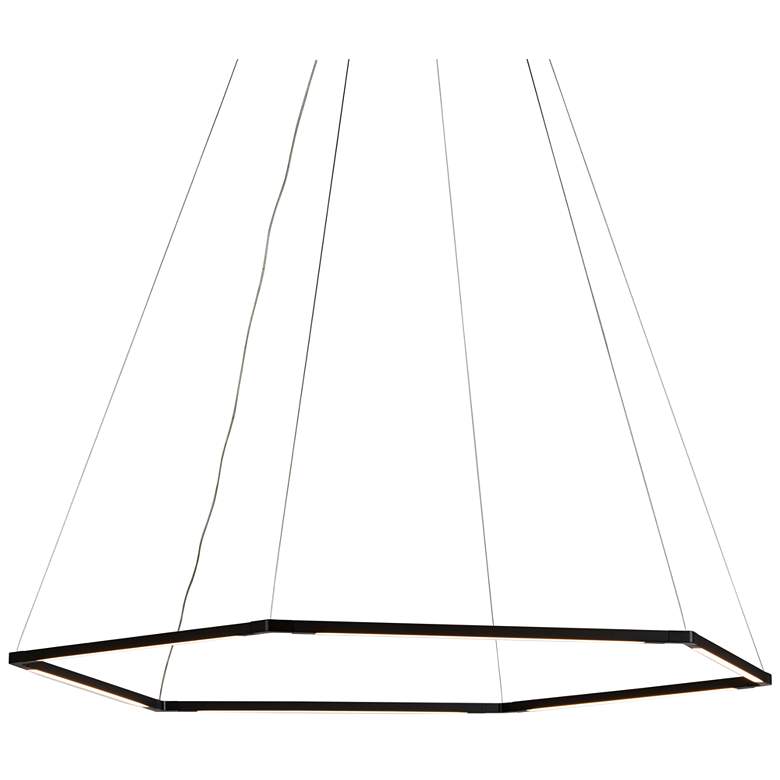 Image 2 Z-Bar Honeycomb 35 3/4" Wide Matte Black LED Pendant Light