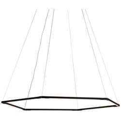 Z-Bar Honeycomb 35 3/4" Wide Matte Black LED Pendant Light